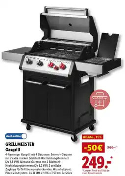 Lidl GRILLMEISTER Gasgrill Angebot