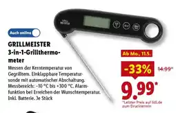 Lidl GRILLMEISTER 3-in-1-Grillthermometer Angebot