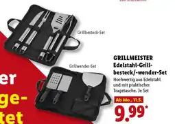 Lidl GRILLMEISTER Edelstahl-Grill- besteck/-wender-Set Angebot