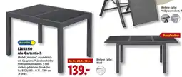 Lidl LIVARNO Alu-Gartentisch Modell, Houston". Angebot