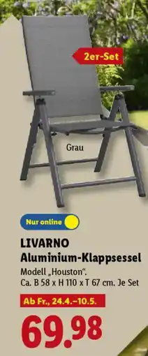 Lidl LIVARNO Aluminium-Klappsessel Modell,, Houston". Angebot