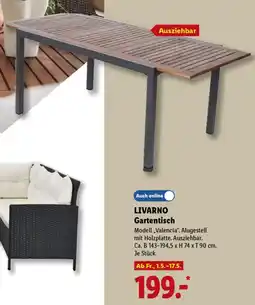 Lidl LIVARNO Gartentisch Modell,,Valencia". Angebot