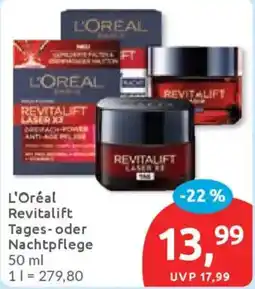 Budni L'Oréal Revitalift Tages- oder Nachtpflege Angebot