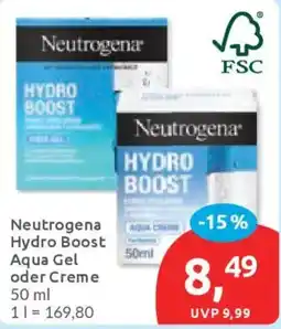 Budni Neutrogena Hydro Boost Aqua Gel oder Creme Angebot