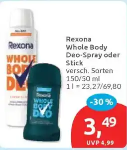 Budni Rexona Whole Body Deo-Spray oder Stick Angebot