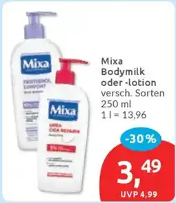 Budni Mixa Bodymilk oder -lotion Angebot