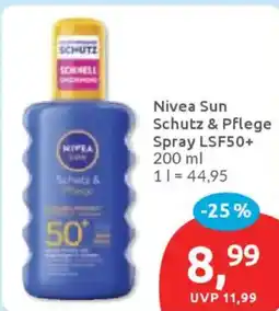 Budni Nivea Sun Schutz & Pflege Spray LSF50+ Angebot