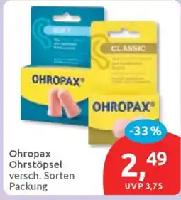Budni Ohropax Ohrstöpsel Angebot