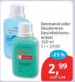 Budni Desmanol oder Desderman Desinfektionsmittel Angebot