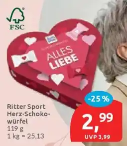 Budni Ritter Sport Herz-Schokowürfel Angebot