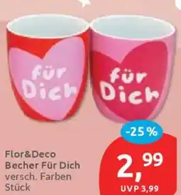 Budni Flor&Deco Becher Für Dich Angebot