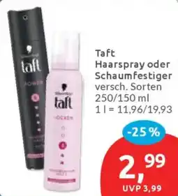Budni Taft Haarspray oder Schaumfestiger Angebot