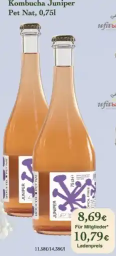 LPG Biomarkt Kombucha Juniper Pet Nat Angebot