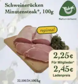 LPG Biomarkt Schweinerücken Minutensteak Angebot