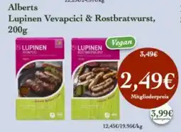 LPG Biomarkt Alberts Lupinen Vevapcici & Rostbratwurst, Angebot