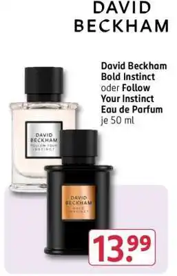 Rossmann David Beckham Bold Instinct oder Follow Your Instinct Eau de Parfum Angebot