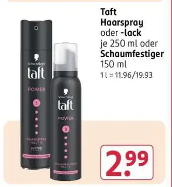 Rossmann TAFT Haarspray oder -lack Angebot