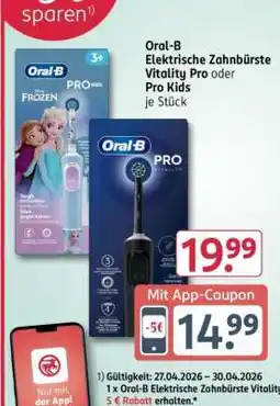 Rossmann Oral-B Elektrische Zahnbürste Vitality Pro oder Pro Kids Angebot