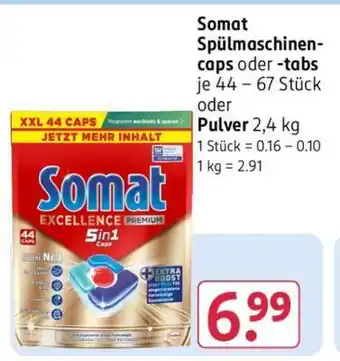 Rossmann Somat Spülmaschinen-caps oder -tabs Angebot