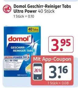 Rossmann Domol Geschirr-Reiniger Tabs Ultra Power 40 Stück Angebot