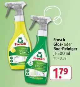 Rossmann Frosch Glas- oder Bad-Reiniger Angebot