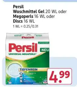 Rossmann Persil Waschmittel Gel 20 WL oder Megaperls 16 WL oder Discs 16 WL Angebot