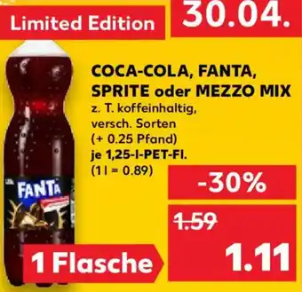 Kaufland COCA-COLA, FANTA, SPRITE oder MEZZO MIX Angebot