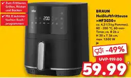 Kaufland BRAUN Heißluftfritteuse HF3030 Angebot