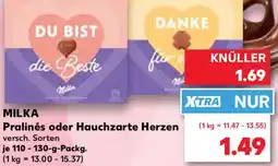 Kaufland MILKA Pralinés oder Hauchzarte Herzen Angebot