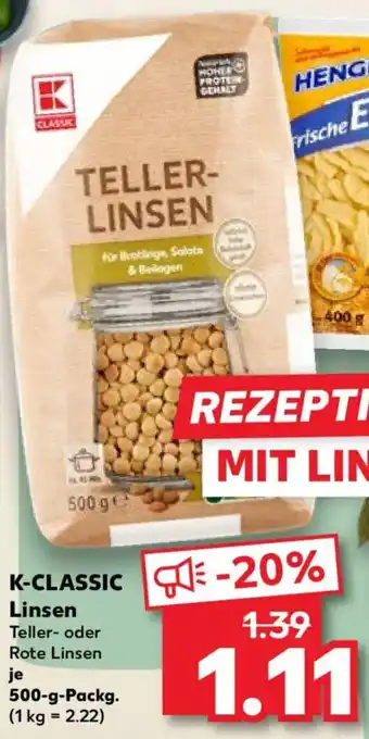 Kaufland K-CLASSIC Linsen Angebot
