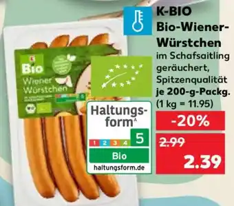 Kaufland K-BIO Bio-Wiener Würstchen Angebot