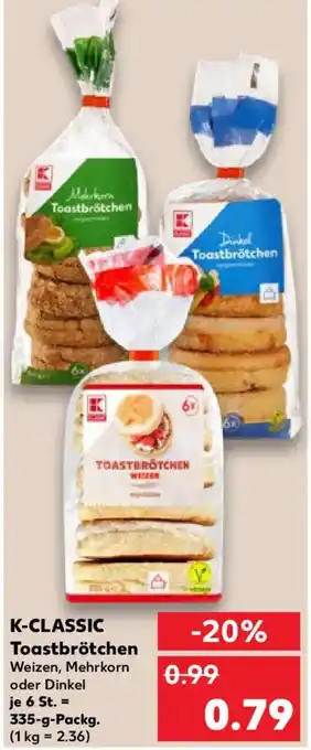 Kaufland K-CLASSIC Toastbrötchen Angebot