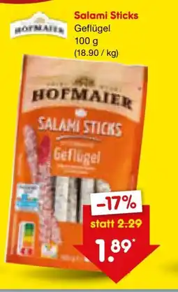 Netto Marken-Discount Hofmaier Salami Sticks Angebot