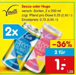 Netto Marken-Discount Vinetti Secco Bianco Frizzante Angebot