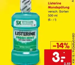 Netto Marken-Discount Listerine Mundspülung Angebot