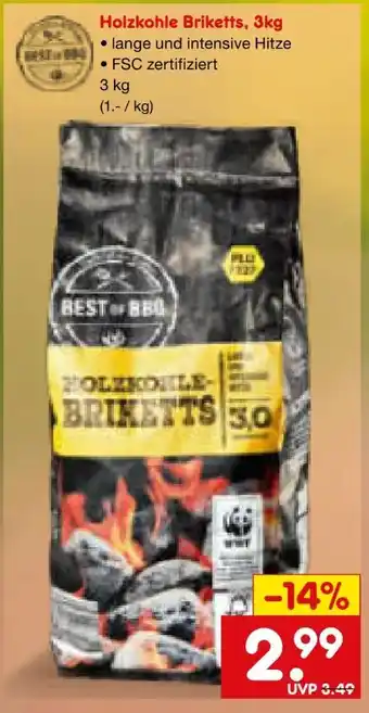 Netto Marken-Discount Best of BBQ Holzkohlebriketts Angebot