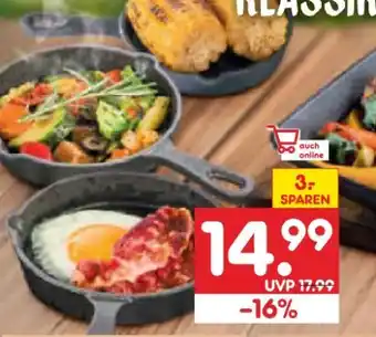 Netto Marken-Discount BBQ-Boss Gusseisenpfännchen 3er Set Angebot