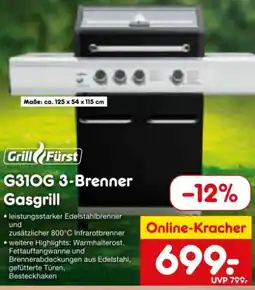 Netto Marken-Discount Grillfürst 3-Brenner Gasgrill G310G Angebot