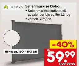 Netto Marken-Discount Juskys Seitenmarkise Dubai Angebot