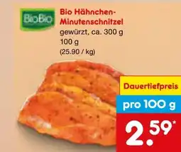 Netto Marken-Discount BioBio Bio-Hähnchen Minutenschnitzel Angebot