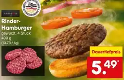 Netto Marken-Discount Barbeque Rinder-Hamburger Angebot