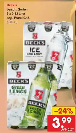 Netto Marken-Discount Beck's Bier Angebot