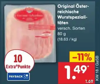 Netto Marken-Discount Berger Original Österreichische Wurstspezialitäten Angebot