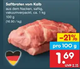 Netto Marken-Discount Saftbraten vom Kalb Angebot