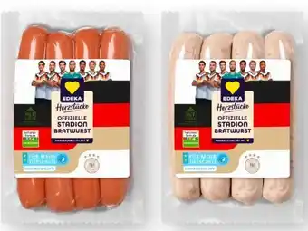 Scheck-in-Center Edeka Herzstücke Offizielle Stadion Bratwurst Angebot