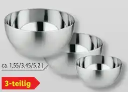 Lidl SilverCrest Edelstahl-Schüssel­-Set 3-tlg Angebot