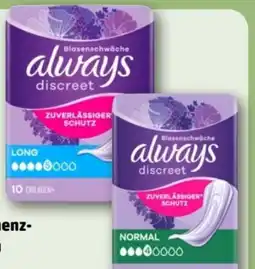 REWE Center Always Discreet Inkontinenzeinlagen Angebot