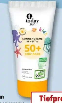 REWE Today Sun Kids Sonnencreme Sensitiv LSF 50+ Angebot