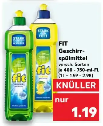 Kaufland FIT Geschirrspülmittel Angebot