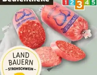 REWE Center Metzgerei Landbauern Schiller Strohschwein Zwiebelmettwurst Angebot